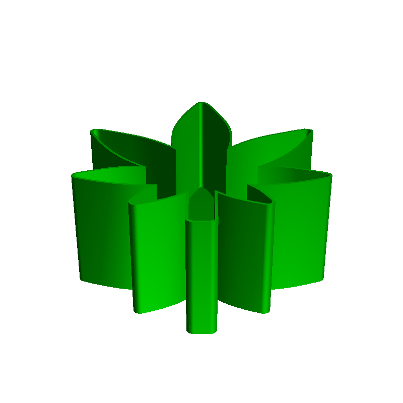 Hemp leaf, nestable box (v1)