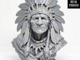 Native American Chief Bust STL – Single Color 3D Print Model-0