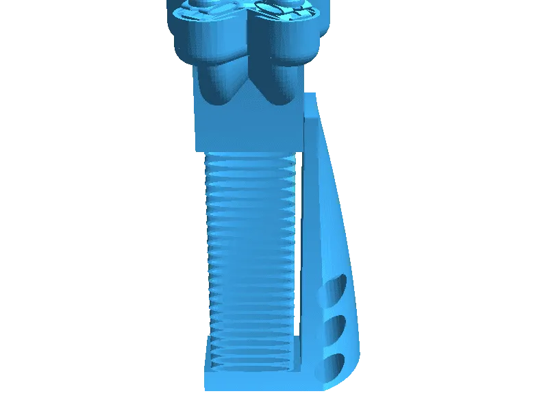 Articulated cushioned dog leg prosthesis