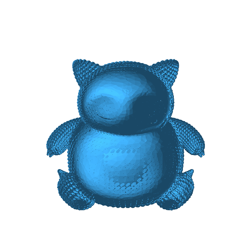 POKEMON SNORLAX CROCHET KNITTED - STL & 3MF MULTICOLOR