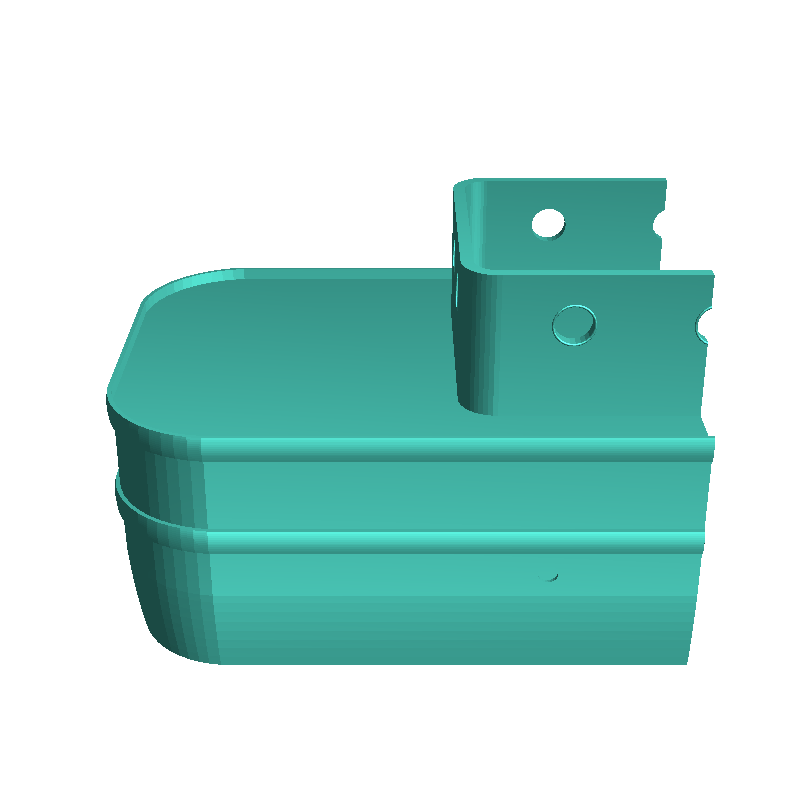 Modern cargo ship with open hold, observation mast, and life