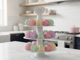 3-Tier Rotating Macaron Stand: Dessert Table Display-2