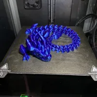 Articulated Dragon 005 - Crystallized - Print in place - STL-1