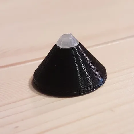 speaker foot with hot glue mould tip.
