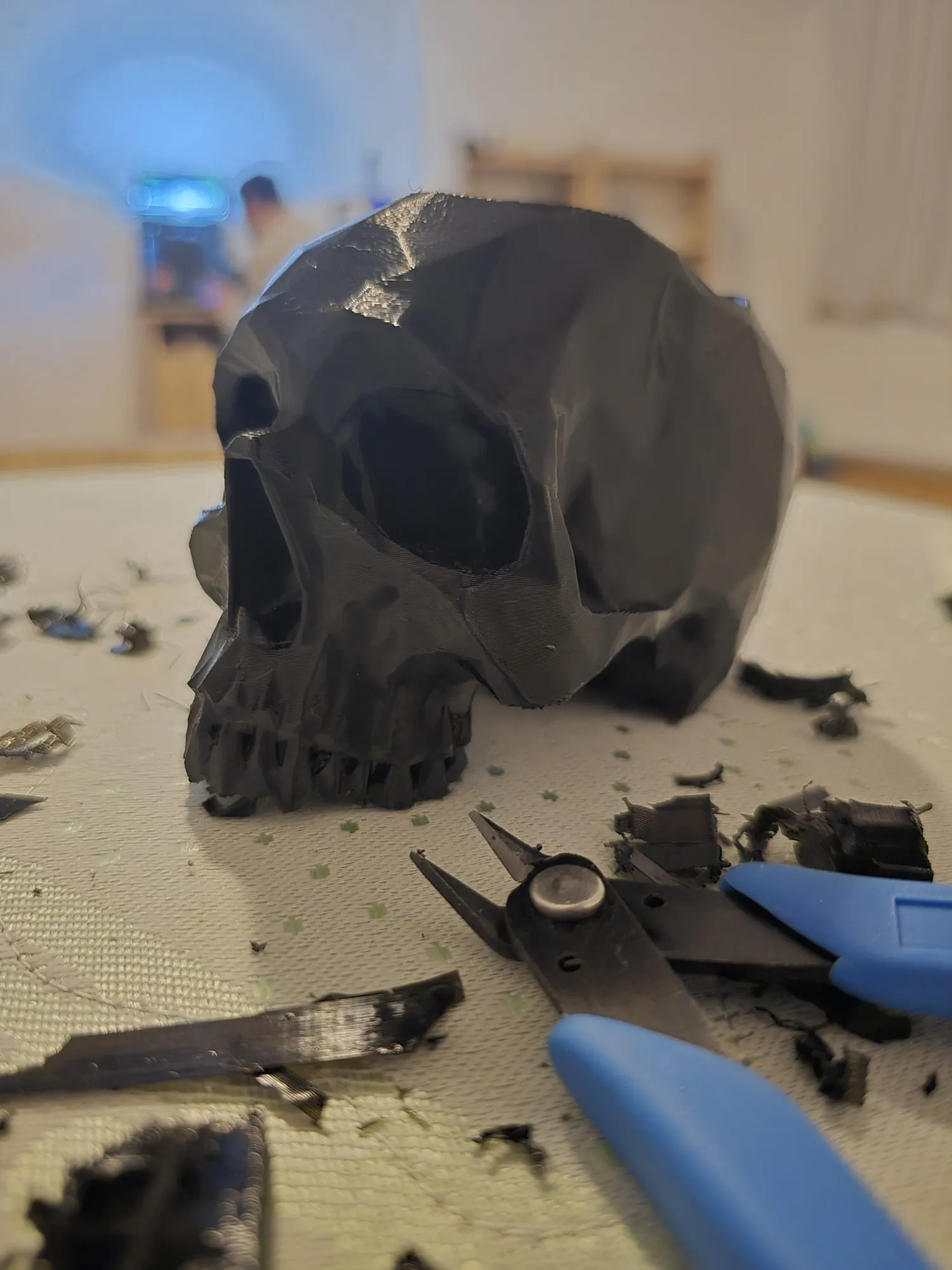 LOW POLY SKULL PLANTER, PENHOLDER or BOWL-2