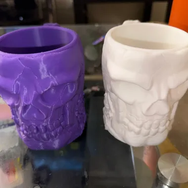 Skull and bones dice mug (2) - beer can holder-0
