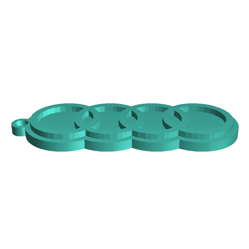 Audi logo sleutelhanger