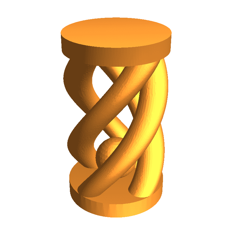 Captive Ball with a Twist on a Round Base