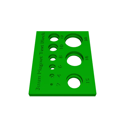 Magnet Size Accuracy Test Block V2