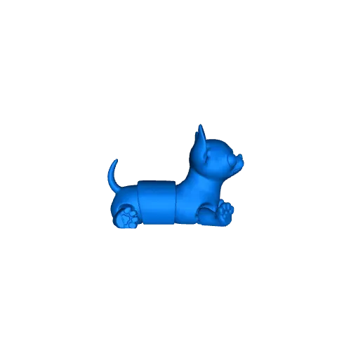 STL file Richard the Chihuahua - articulated toy dog 🐕・3D