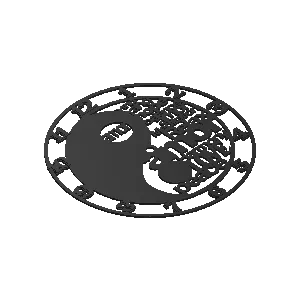 ying yang wall clock