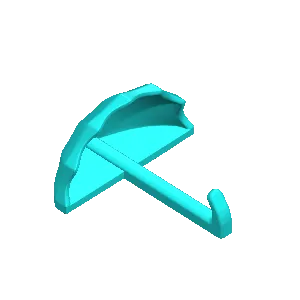 Magnetic refrigerator umbrella hook