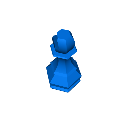 Hexagonal chess pieces