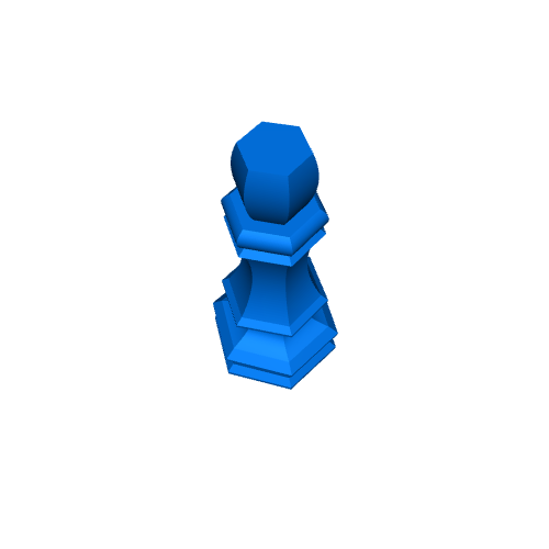 Hexagonal chess pieces