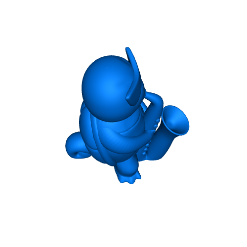 Squirtle Saxophone - No Supports - Print In Place