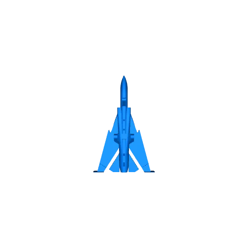 Avión de combate MiG-23 impreso y articulado con Impro
