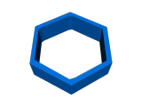 Modular octogone and hexagone shelves with clip-0