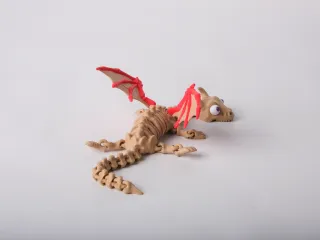 Big Eyed Flexi Dragon Skeleton Toy