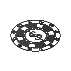 Casino 2 wall clock