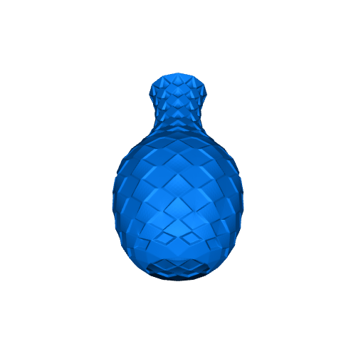Rhombus patterned vase