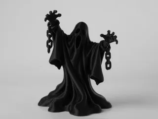 Chained Ghost Figurine - Gothic Halloween Decor
