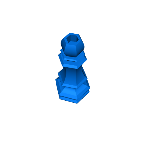 Hexagonal chess pieces