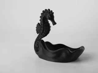 Elegant Seahorse Wave Tray - Nautical Decor