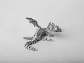 Big Eyed Flexi Dragon Skeleton Toy