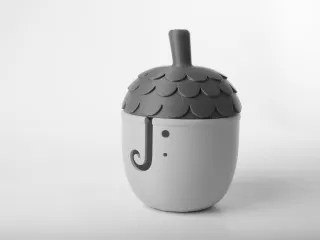 Whimsical Acorn Yarn Bowl Holder