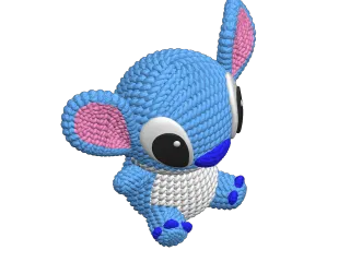 Stitch Knitted - Crochet - STL & 3mf Multicolor