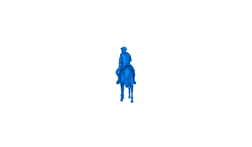 Armed cowboy on horseback with revolver and headband (25)