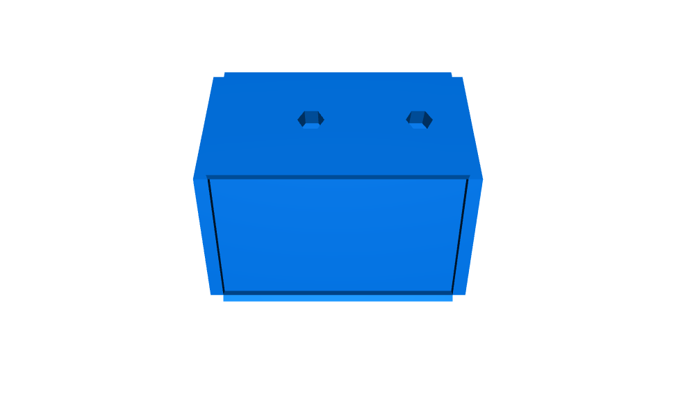 3D Square Blue - Stacker Pot