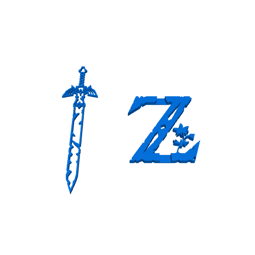 Zelda logo with master sword