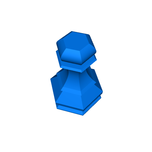 Hexagonal chess pieces
