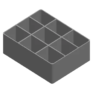3 X 3 insert for 0.14l "Really Useful Box"
