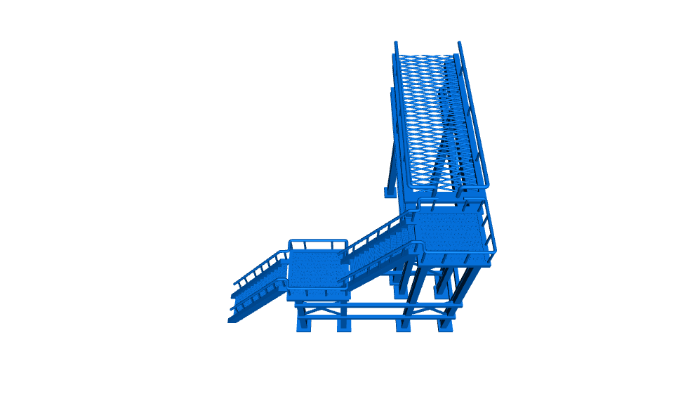 Bridge Shape Modern Metal Industrial Platform (36) - scenery