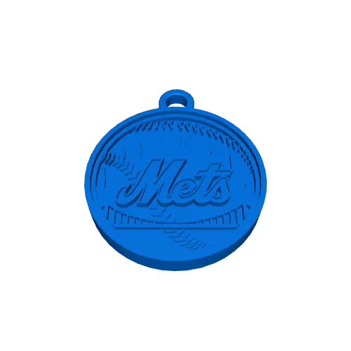 Mlb New York Mets Keychan Logo Printable - 3D Print Model by