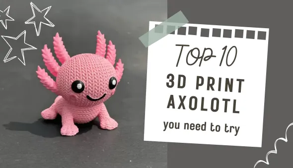 Blog title: 10 Amazing 3D Print Axolotl You Need to Try