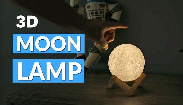 How to make a 3D printed moon lamp personalized 3d model