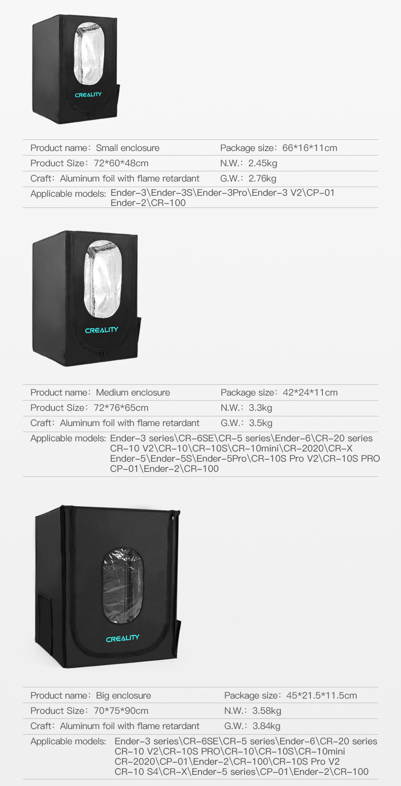 Big Size 3D Printer Multifunction Enclosure Creality Qatar