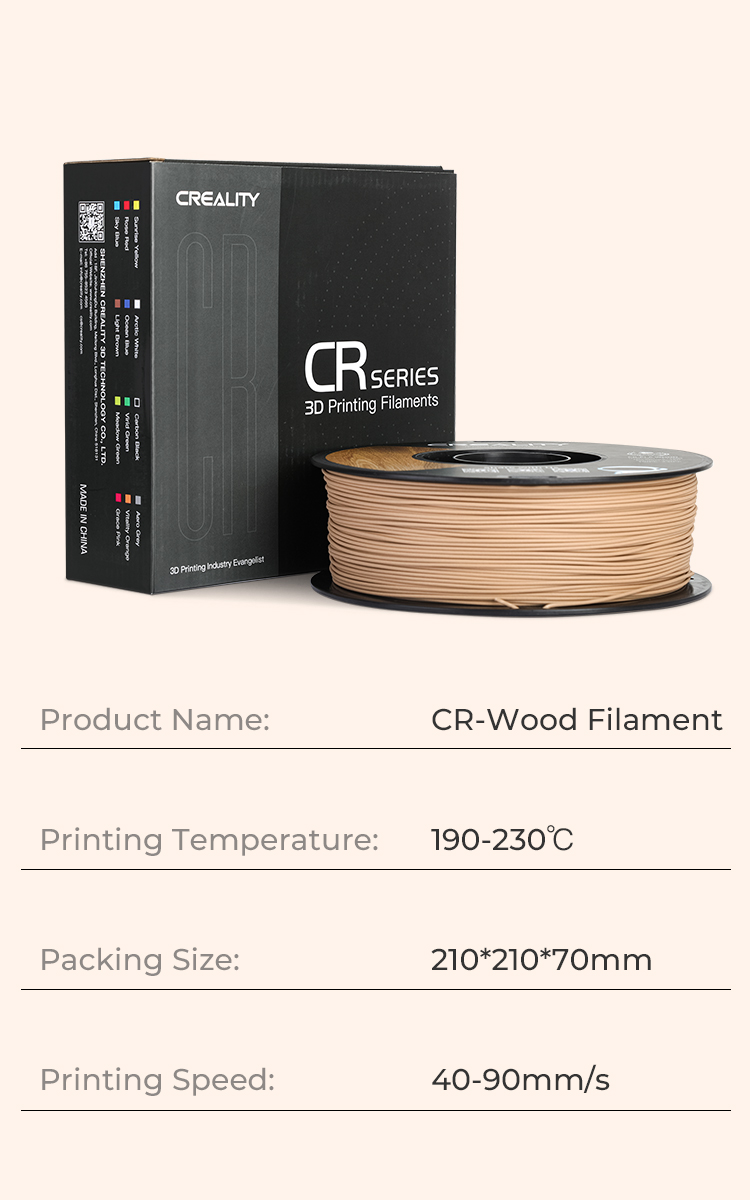 CR-Wood Printing Filament 1.75mm 1KG