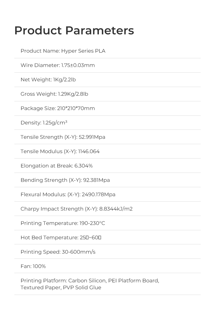 5kg Creality Hyper Series PLA - CONSOMMABLES - Nozzler