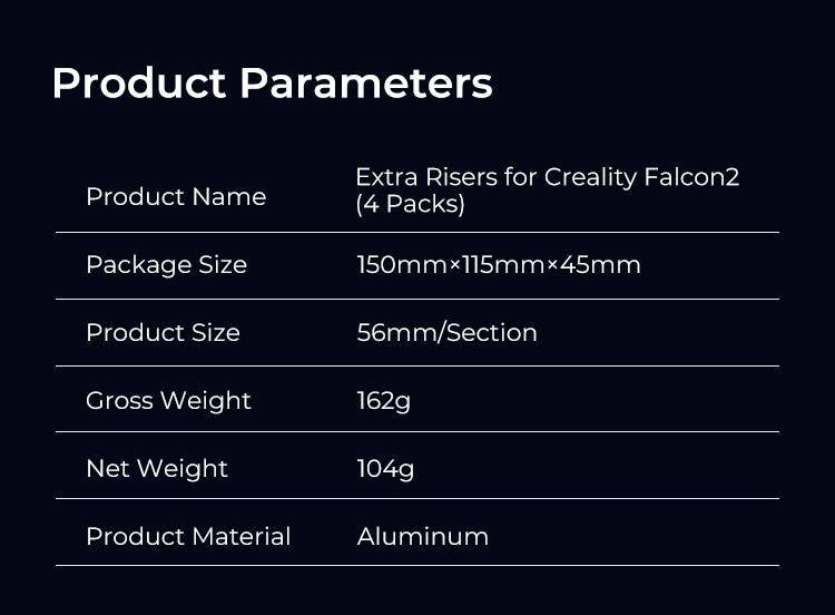 Creality Falcon2 22W Extra Risers(4 Packs)