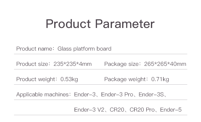 Glass Platform Board 235*235*4