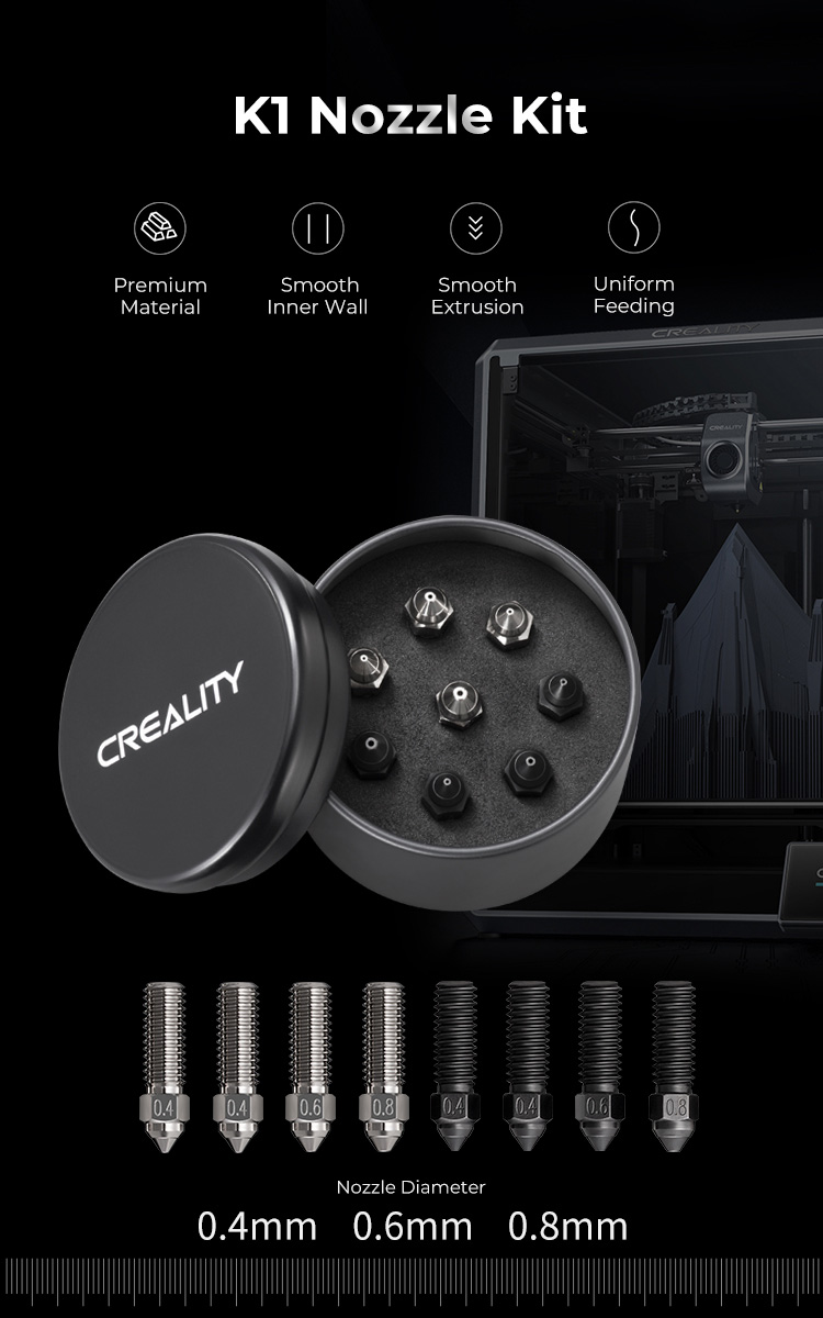 Official Creality K1/K1 Max Premium Nozzle Kit - 3D Printing Canada