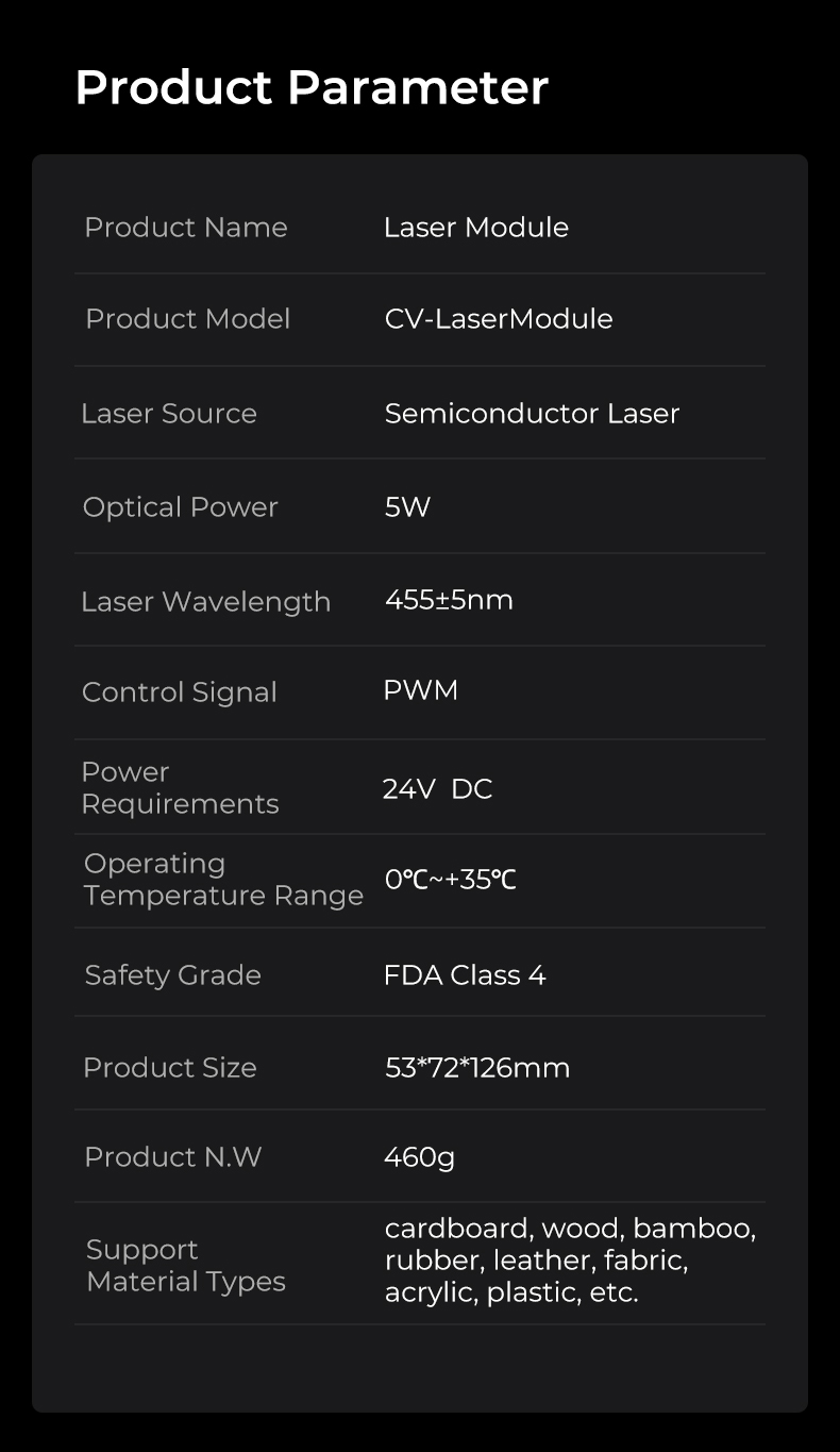 Modulo laser Creality 5W - AzureFilm