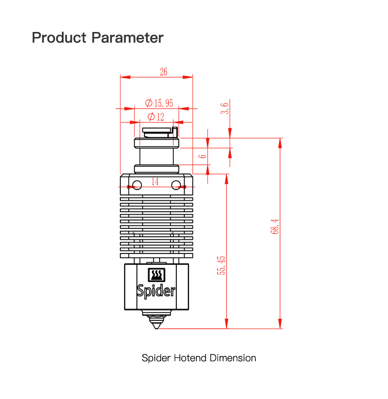 Creality Spider Hotend for 3D Printer - All Metal High Temperature High  Speed Fast Heating Extruder Nozzle Kit for Ender 3 Ender 3v2 Ender 5/6/7  CR-10