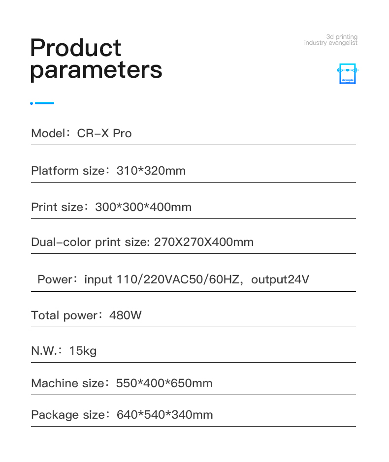 Creality CR-X Pro 3D Printer