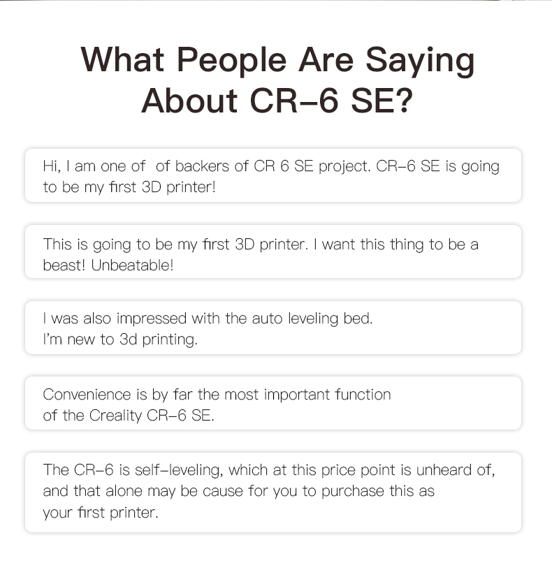 creality cr-6 se 3d yazıcı