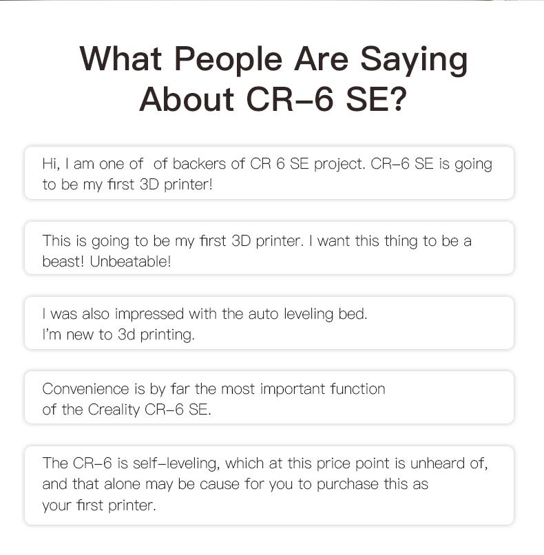 creality cr-6 se 3d printer